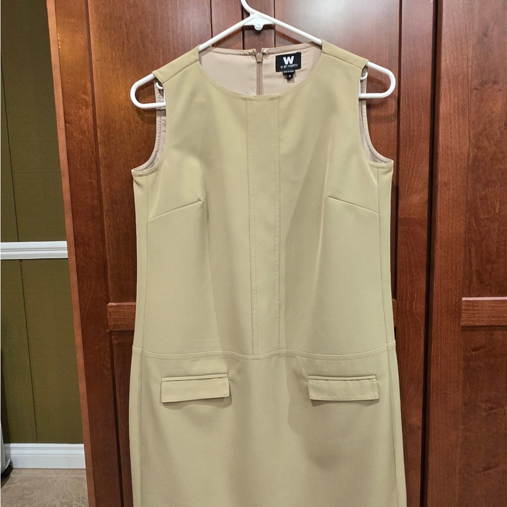 W by Worth Tan Sleeveless Midi Dress